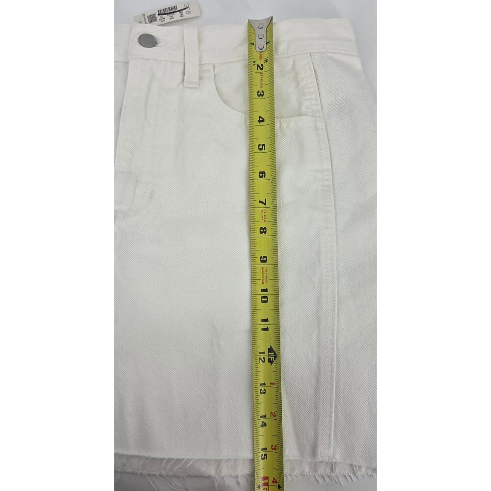 NWT Madewell Raw-Hem Mini Skirt in Pure White Size 29 - Picture 6 of 6